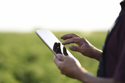 farmer using tablet