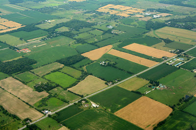 farmland aerial view