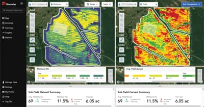 comparison of field yield maps