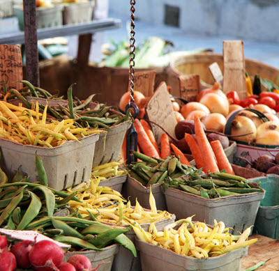farmers market vegetables