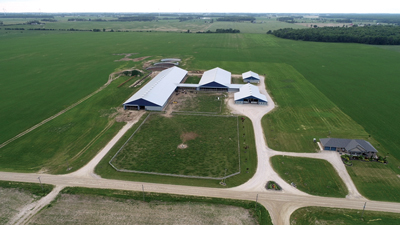 Aerial view of Rudi Spruit's Farm