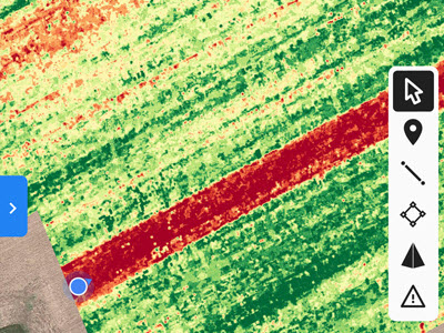 drone nvdi map showing plant health